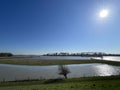 The river Waal around Doornenburg Royalty Free Stock Photo