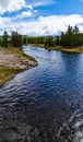 River with warm water in the valley of the Yellowstone National Park, USA Royalty Free Stock Photo