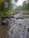 River water flow at the Ledok Sambi tourist spot in Yogyakarta