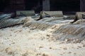 River Water Flowing Quickly Over an Overflow Dam Royalty Free Stock Photo