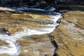 River water flowing trough the rocks Royalty Free Stock Photo