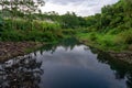 River water in the forest that flows into the reservoir