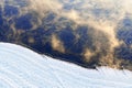 River water freezing on a very cold winter day Royalty Free Stock Photo