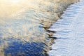 River water freezing on a very cold winter day Royalty Free Stock Photo