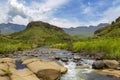 River water running over the rocks Royalty Free Stock Photo