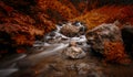 River waterfall landscape photography in the Autumn