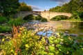 River Wear flows under Witton Bridge Royalty Free Stock Photo