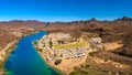 River winding through the desert Royalty Free Stock Photo