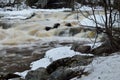 River and whitewater at winter Royalty Free Stock Photo