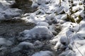 River in winter with snow Royalty Free Stock Photo