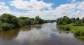 River Wye running through Ross-on-Wye Herefordshire England uk a small market town