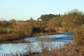 River Wyre near Scorton in Lancashire in autumn Royalty Free Stock Photo