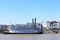 Riverboat docked by French quarter in New Orleans, Louisiana, United States Royalty Free Stock Photo