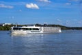 Riverboat on the Dunabious river Royalty Free Stock Photo