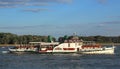 Riverboat with paddle wheels Royalty Free Stock Photo