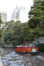 Riverboat on the Riverwalk in San Antonio, Texas Royalty Free Stock Photo