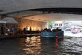 Riverboat on the Riverwalk in San Antonio, Texas Royalty Free Stock Photo