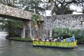 Riverboat on the Riverwalk in San Antonio, Texas Royalty Free Stock Photo