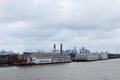 Riverboats docked on Mississippi in New Orleans, Louisiana, United States Royalty Free Stock Photo