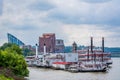 Riverboats in the Ohio River in Newport, Kentucky Royalty Free Stock Photo