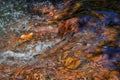 Riverflow over rocks (bubbles) Royalty Free Stock Photo