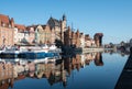 Riverfront bars and restaurants in Gdansk Poland Royalty Free Stock Photo