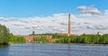 Riverfront papermill Royalty Free Stock Photo