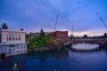 Riverfront Park in Spokane WA Washington water power hydroelectric facility Royalty Free Stock Photo