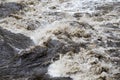 Rivers in flood in Lesotho. Royalty Free Stock Photo