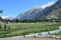 Rivers Montains of Himalayas and Trees on the way to Kumrat valley KP Pakistan Royalty Free Stock Photo