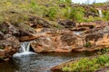 Rivers and waterfalls, Biribiri environmental reserve in Diamantina, Minas Gerais, Brazil Royalty Free Stock Photo