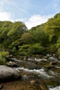 Rivers at Watersmeet, Lynmouth, Exmoor, North Devon Royalty Free Stock Photo