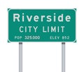 Riverside City Limit road sign