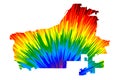 Riverside city United States of America, USA, U.S., US, United States cities, usa city- map is designed rainbow abstract