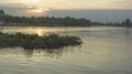 Riverside countryside evening reflection light concept