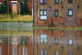 Riverside flats at high tide.