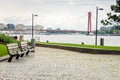 Riverside Footpath on a Cloudy Day Royalty Free Stock Photo