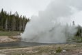 Riverside Geyser eruption  in Yellowstone National Park, USA Royalty Free Stock Photo