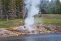 Riverside Geyser eruption in Yellowstone National Park, USA Royalty Free Stock Photo