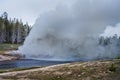 Riverside Geyser eruption in Yellowstone National Park, USA Royalty Free Stock Photo