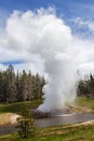 Riverside geyser at eruption, Yellowstone Royalty Free Stock Photo