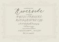 Riverside - handwritten Script font.