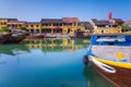 The riverside of Hoi An ancient town, Vietnam Royalty Free Stock Photo