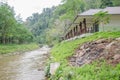 Riverside homes with the nature in Thailand Royalty Free Stock Photo