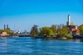 Riverside of Motala strom river in Norrkoping, Sweden Royalty Free Stock Photo