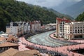 Riverside of Mzymta river in Rosa Khutor