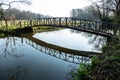 Bowers Lock River Wey footbridge Surrey England