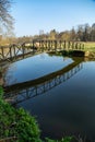 Bowers Lock River Wey footbridge Surrey England