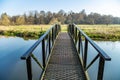 Bowers Lock River Wey footbridge Surrey England