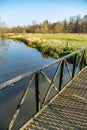 Bowers Lock River Wey footbridge Surrey England